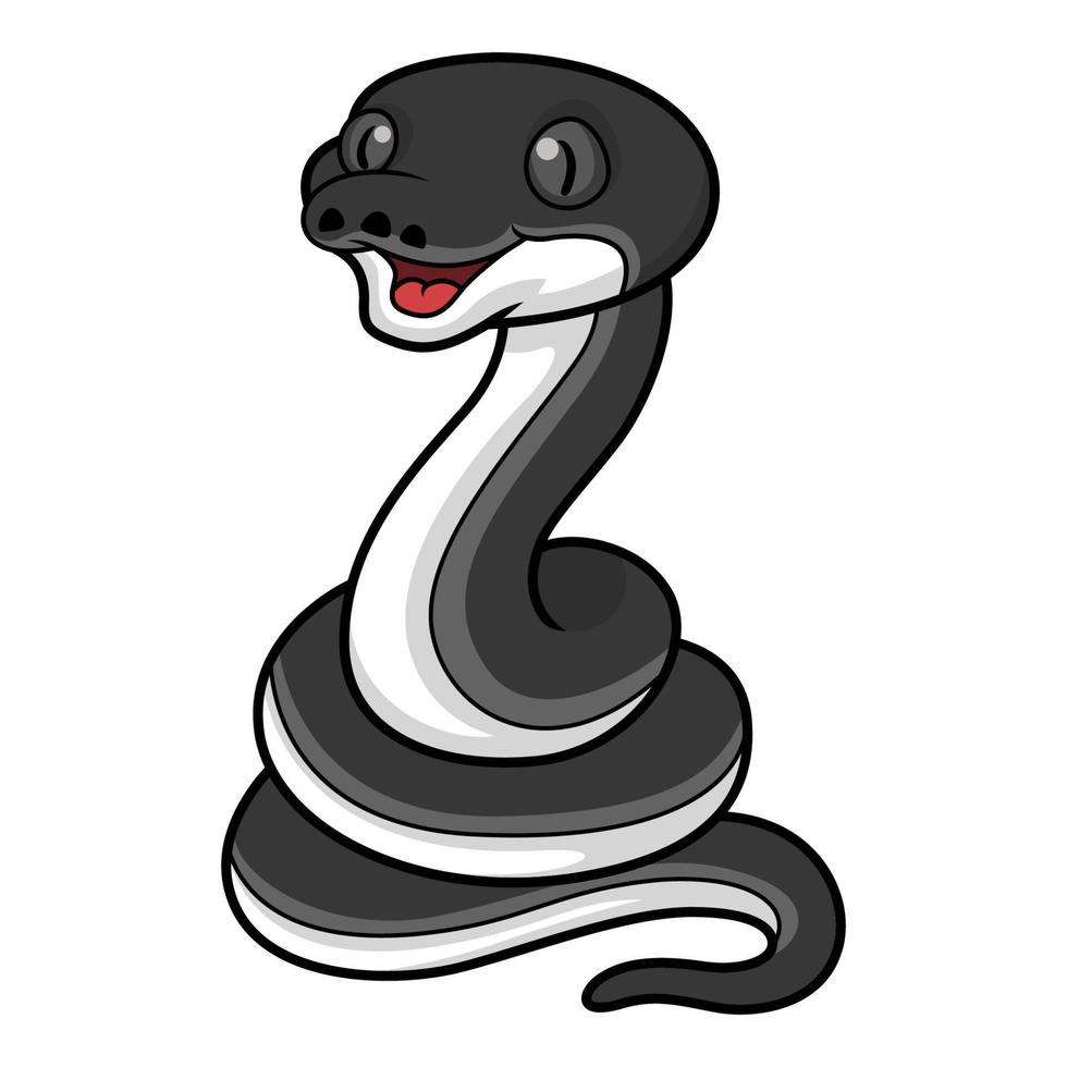 Cute happy albertisi snake cartoon vector