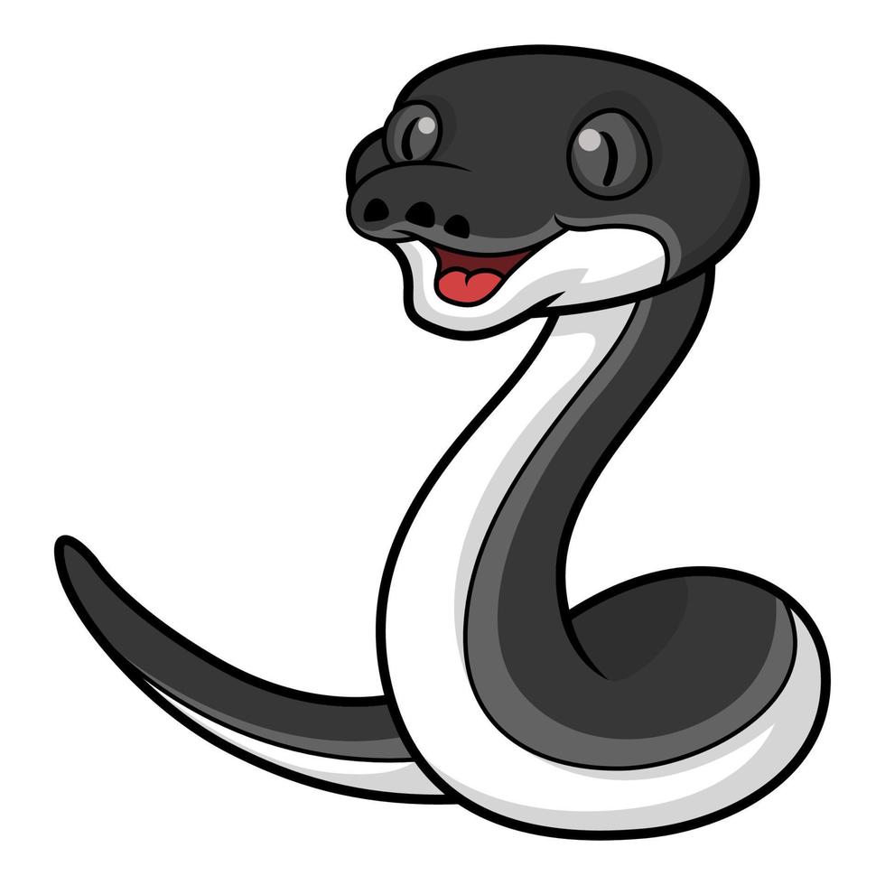 Cute happy albertisi snake cartoon vector
