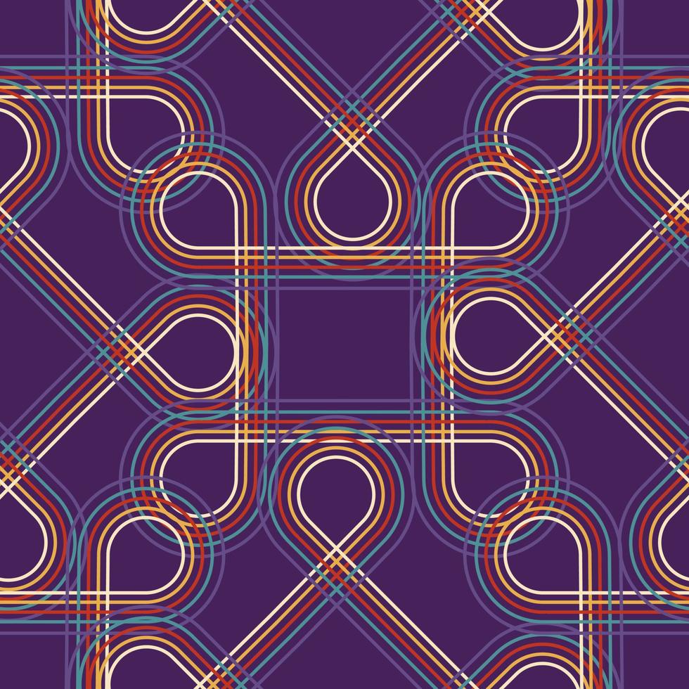 Geometric seamless pattern  in retro style vector