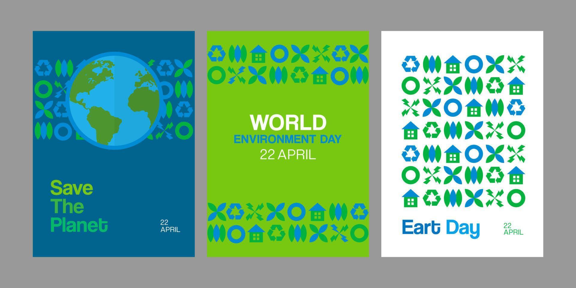 World environment day poster template vector