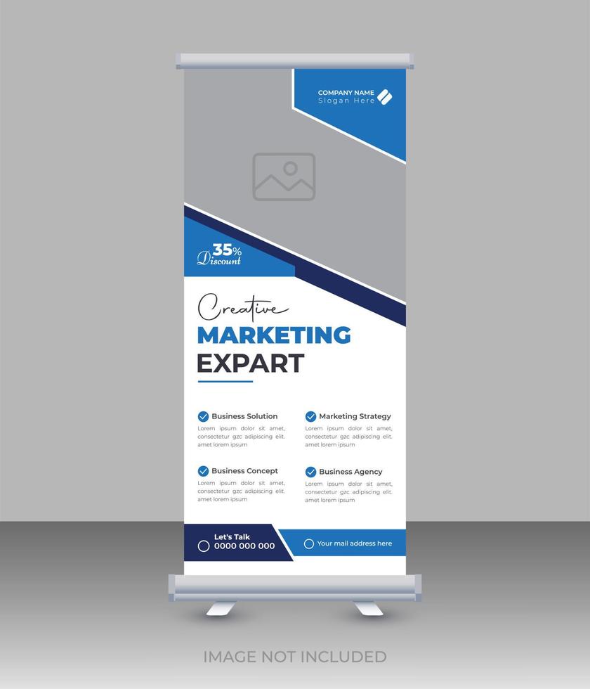 Creative corporate modern roll up banner design template vector