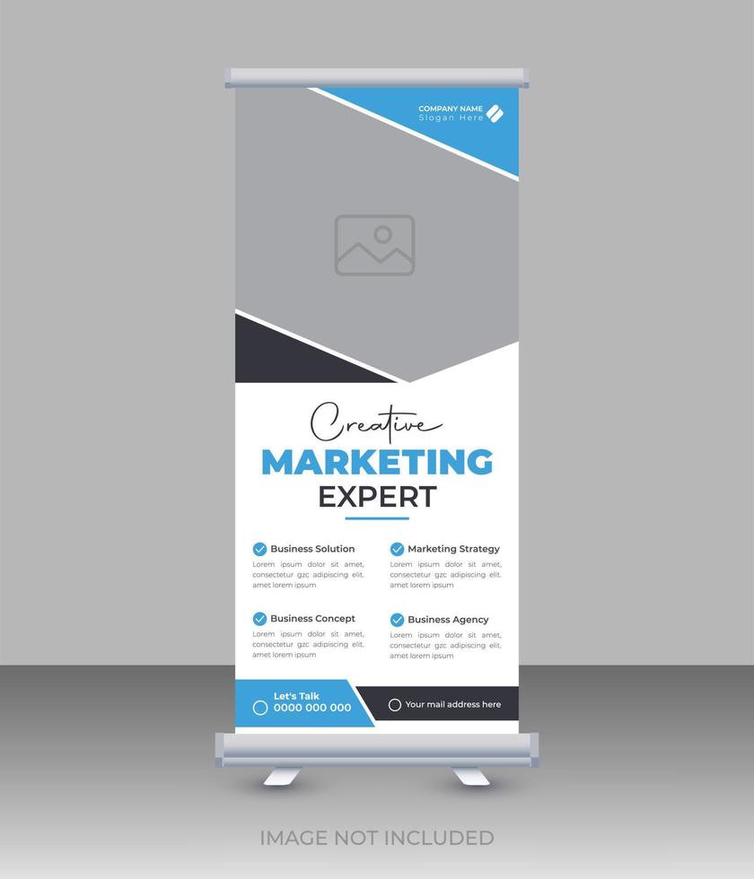 Corporate rollup x banner for business agency template design vector