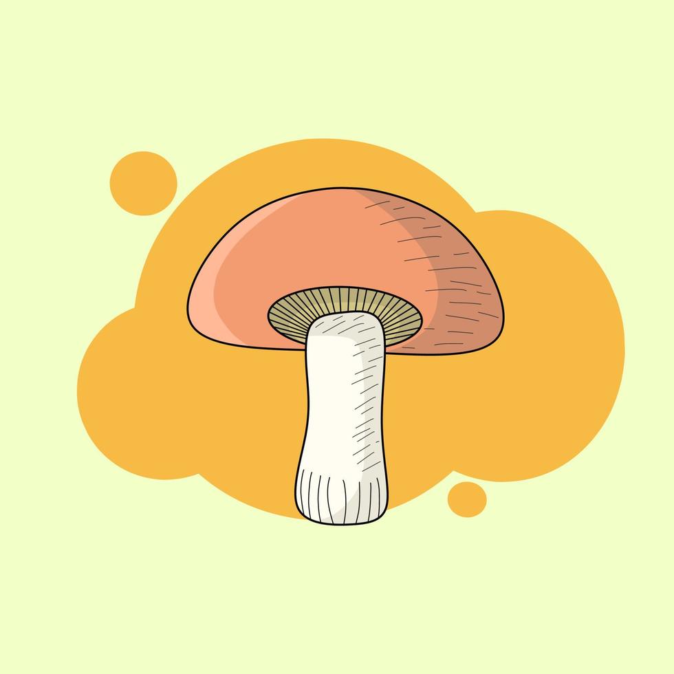 Illustration vector graphic of vintage design draw mushroom