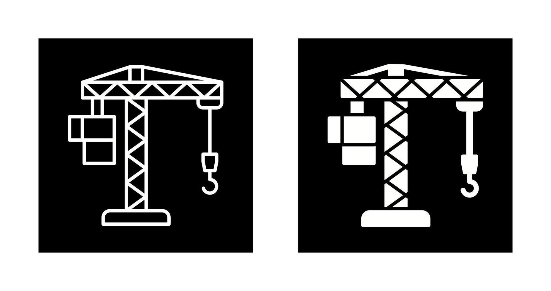 Crane Lifting Vector Icon