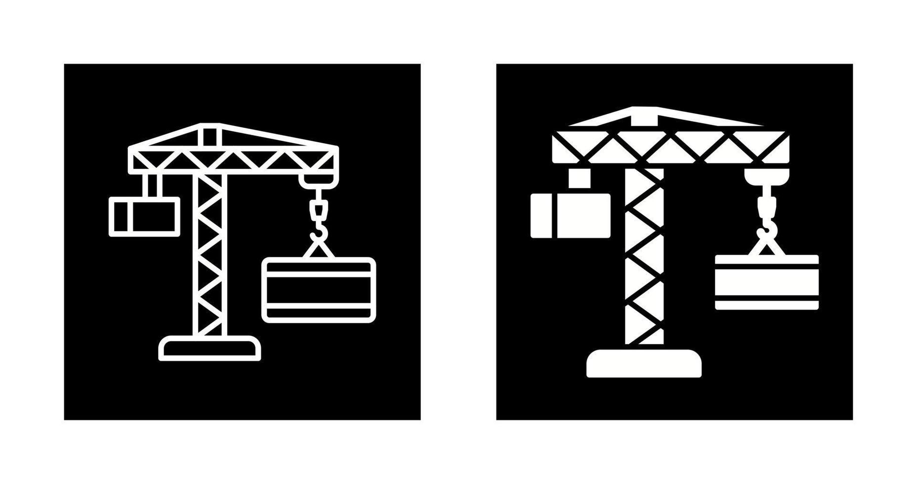 Crane Lifting Vector Icon