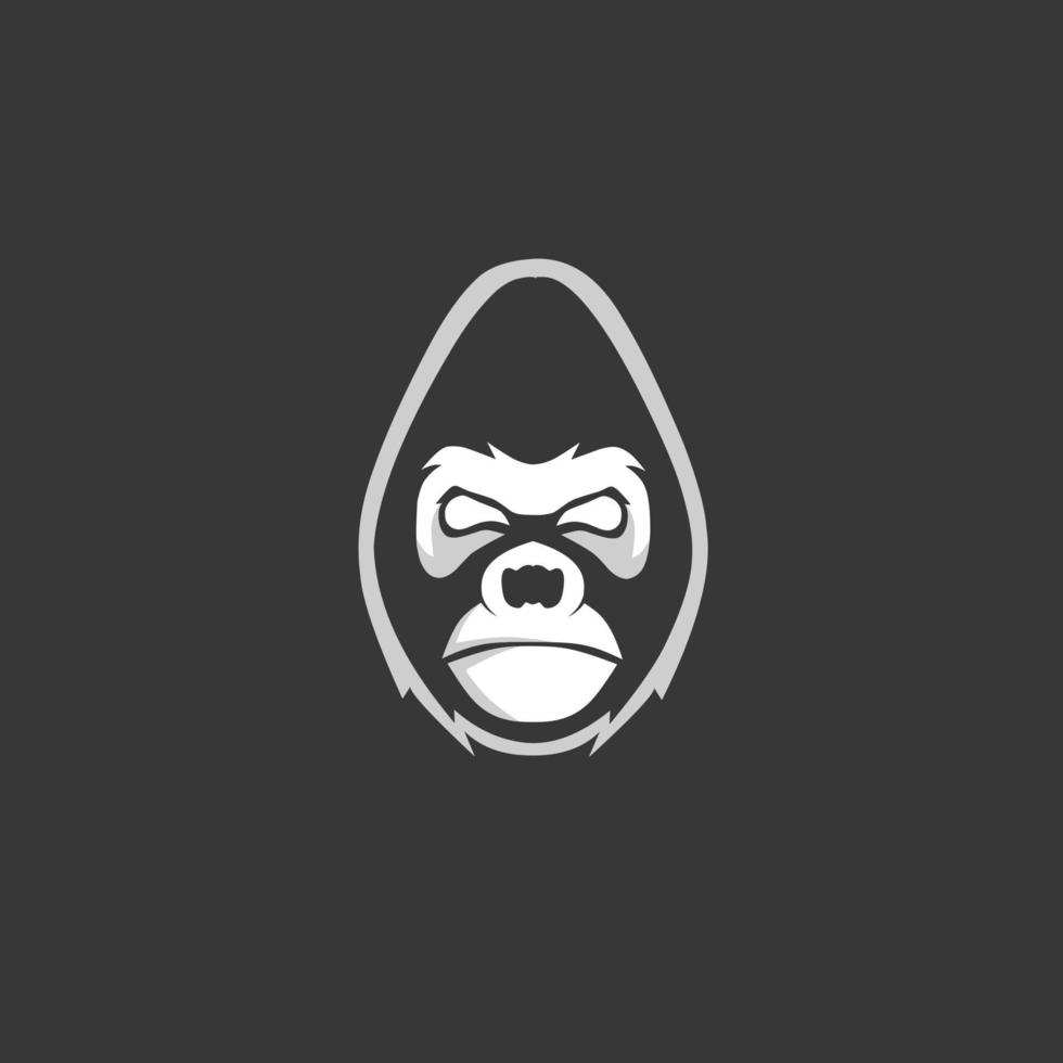 Illustration vector graphic of logo face head gorilla