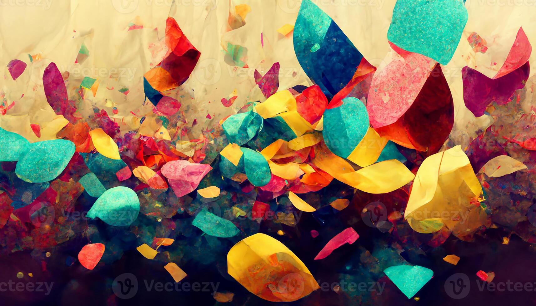 Awesome Colorful confetti as abstract party wallpaper background header. photo