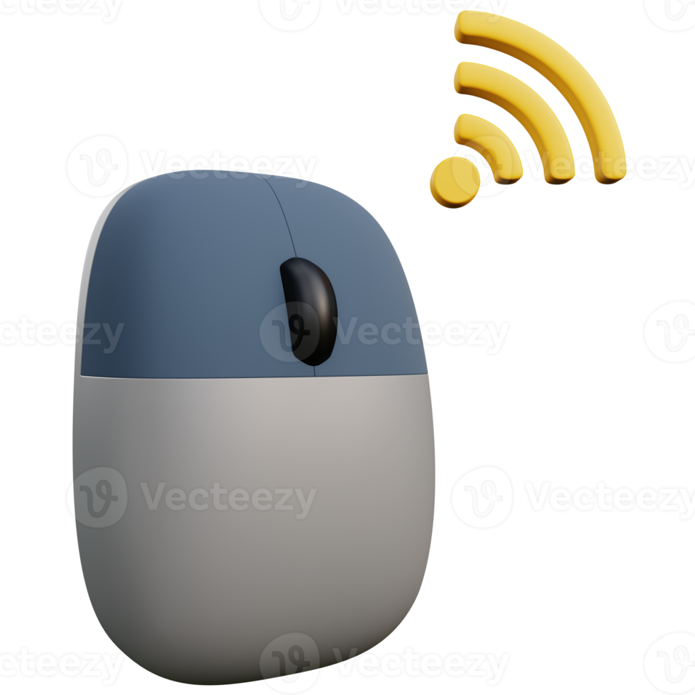 mouse wireless 3d illustration with transparent background png