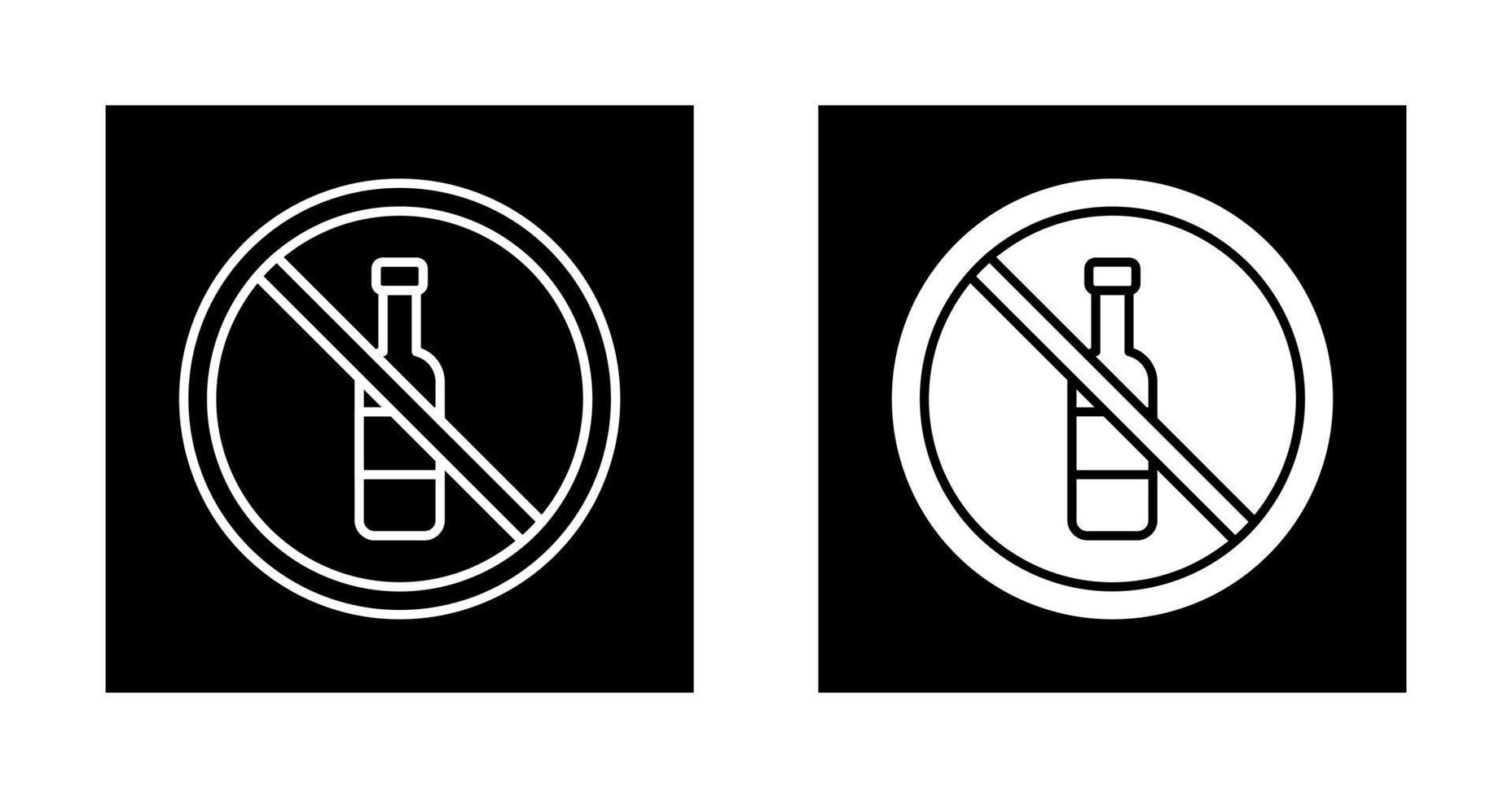 No Alcohol Vector Icon