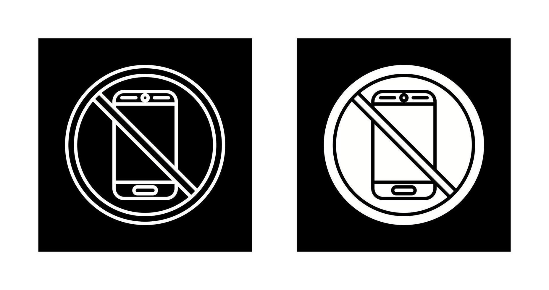 No Phone Vector Icon