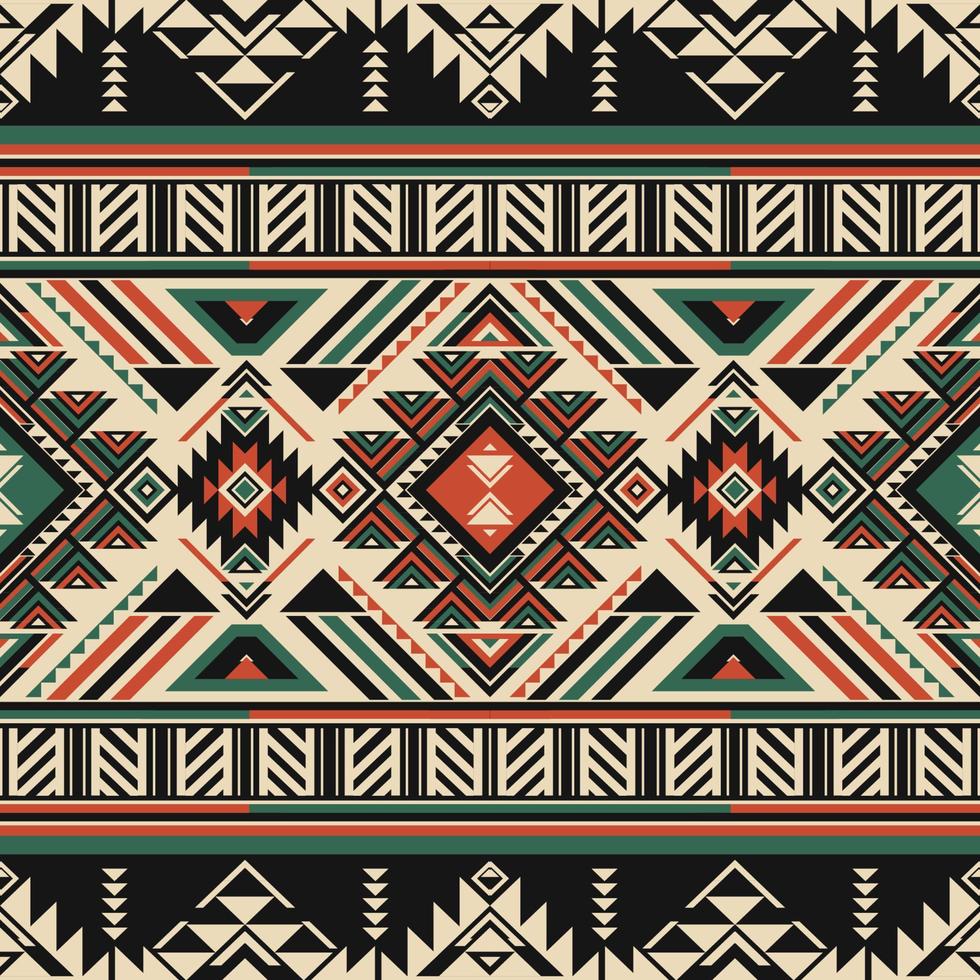 Native pattern american tribal indian ornament pattern geometric ethnic textile texture tribal aztec pattern navajo mexican fabric seamless Vector decoration fashion