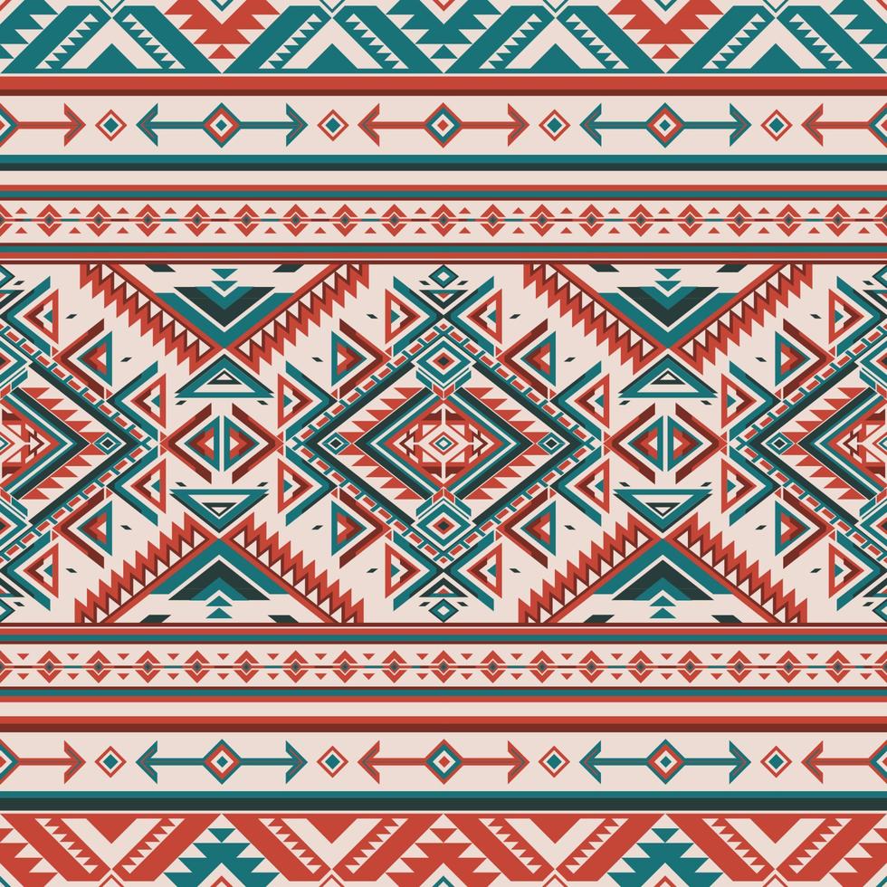 Native pattern american tribal indian ornament pattern geometric ethnic textile texture tribal aztec pattern navajo mexican fabric seamless Vector decoration fashion