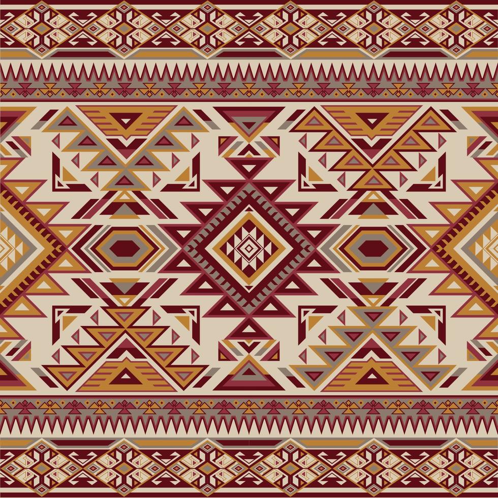 Native pattern american tribal indian ornament pattern geometric ethnic textile texture tribal aztec pattern navajo mexican fabric seamless Vector decoration fashion