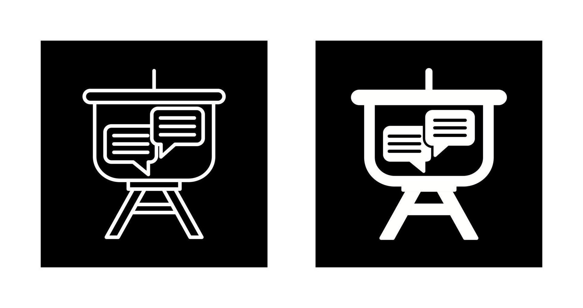 Chat Presentation Vector Icon