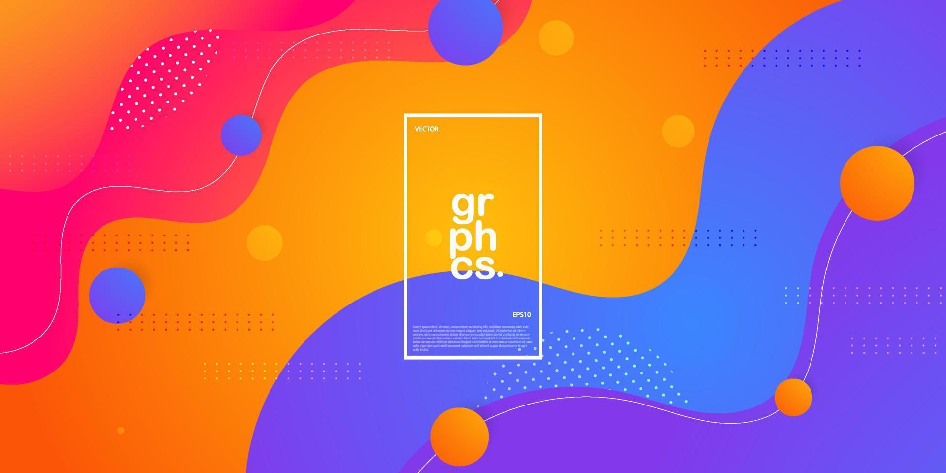 Colorful geometric pink,orange,blue and purple with lines gradient background. simple and cool design for display product ad website template wallpaper poster. Eps10 vector