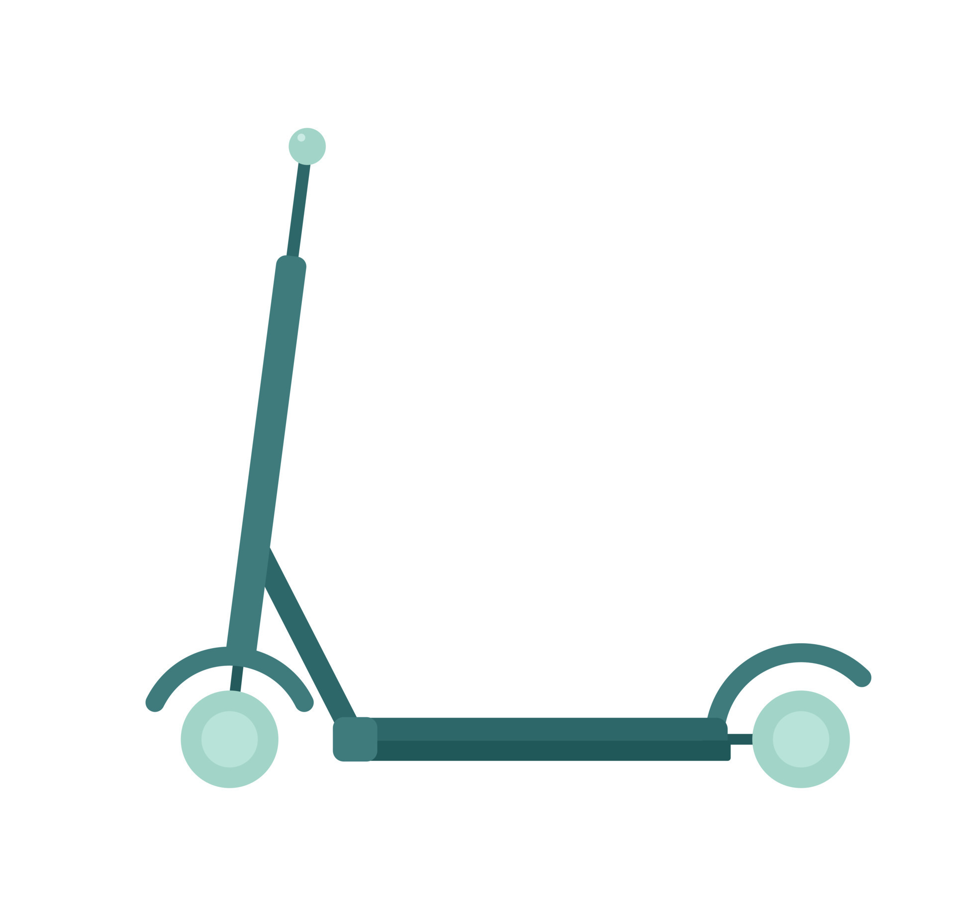 Anslået nedbryder opnåelige Electric scooter for adults, kids semi flat colour vector object. Folding  escooter for riding. Editable cartoon style icon on white. Simple spot  illustration for web graphic design and animation 22830387 Vector Art