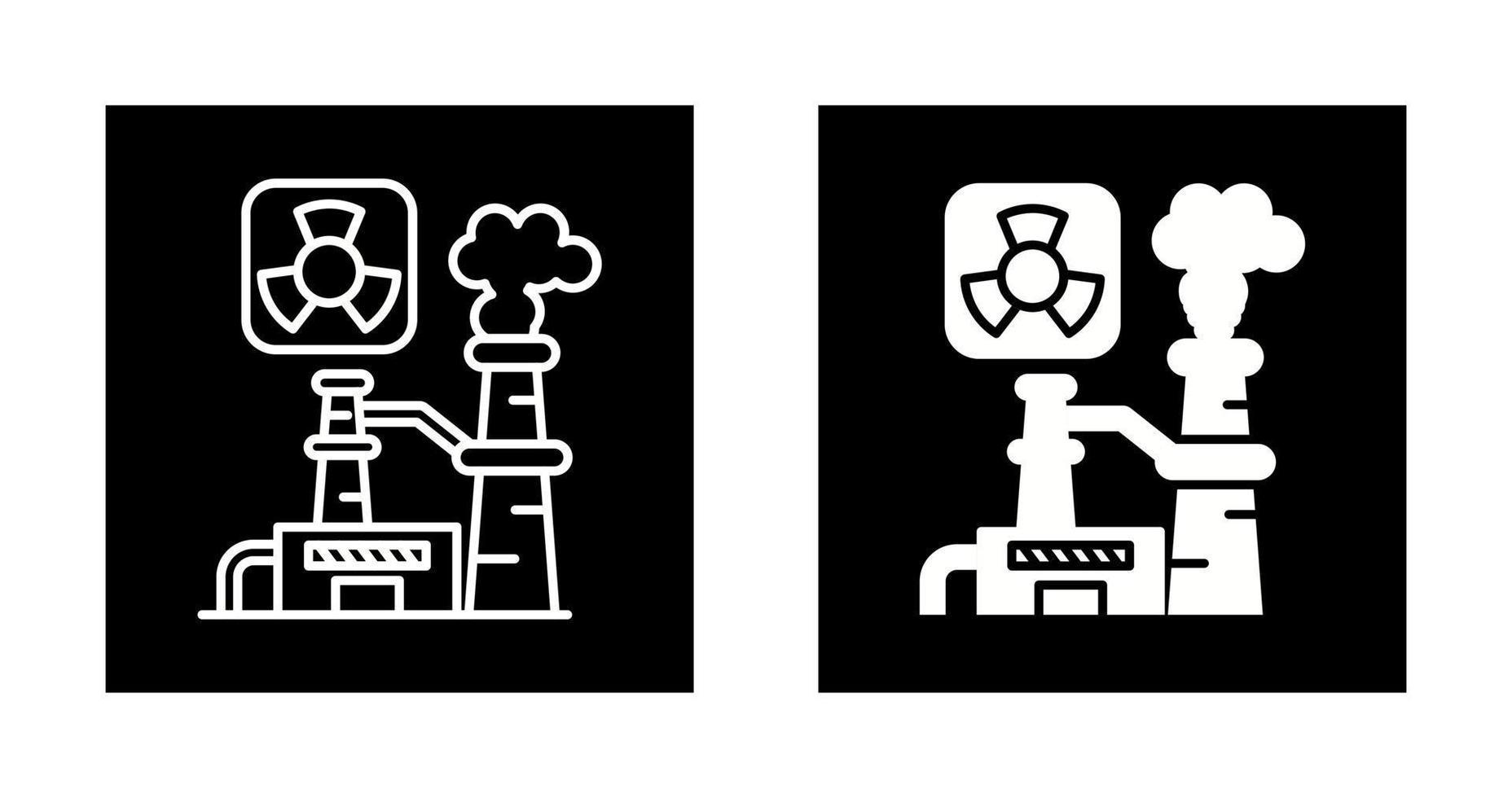 Nuclear Plant Vector Icon