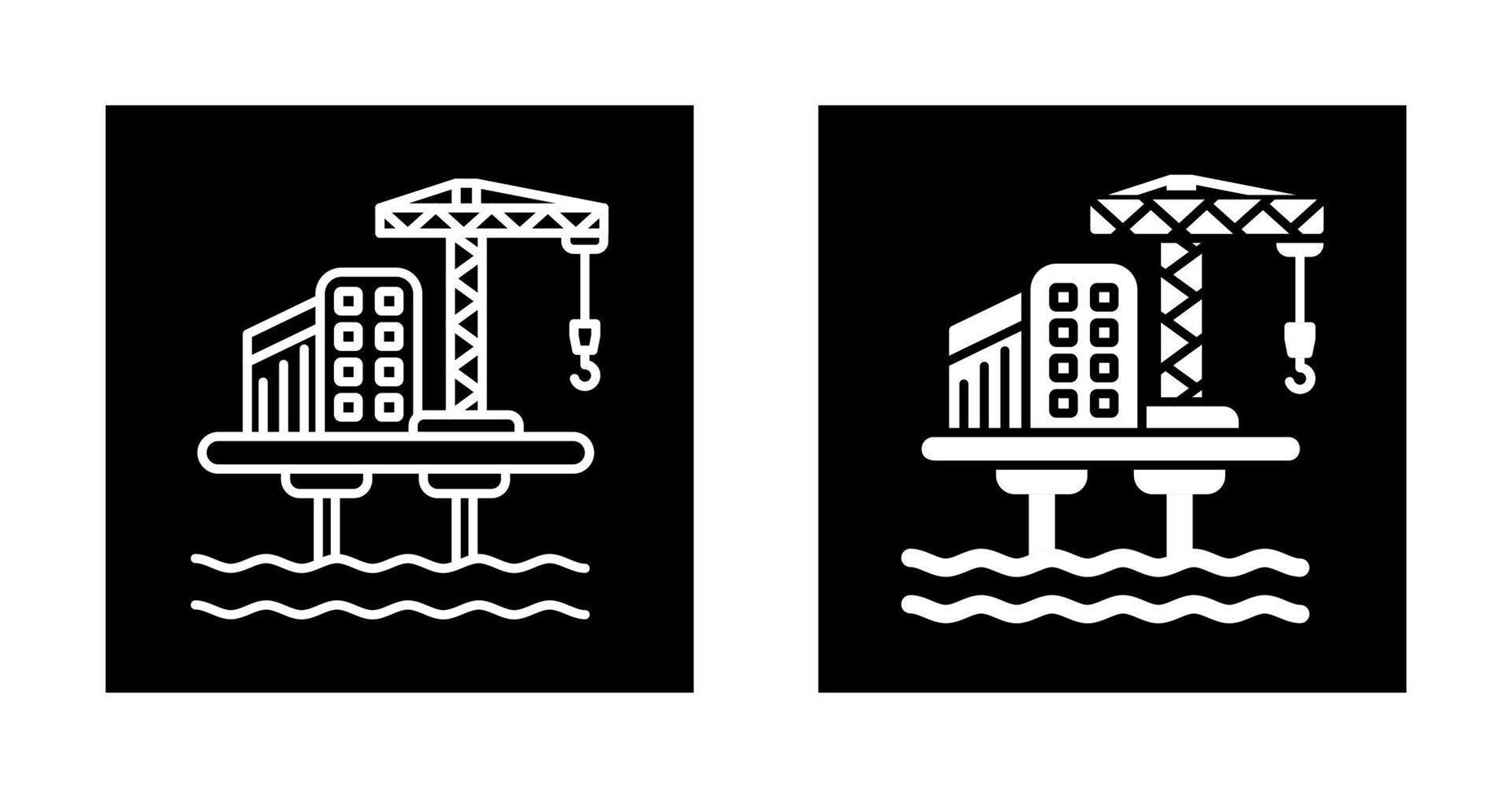 Oil Platform Vector Icon