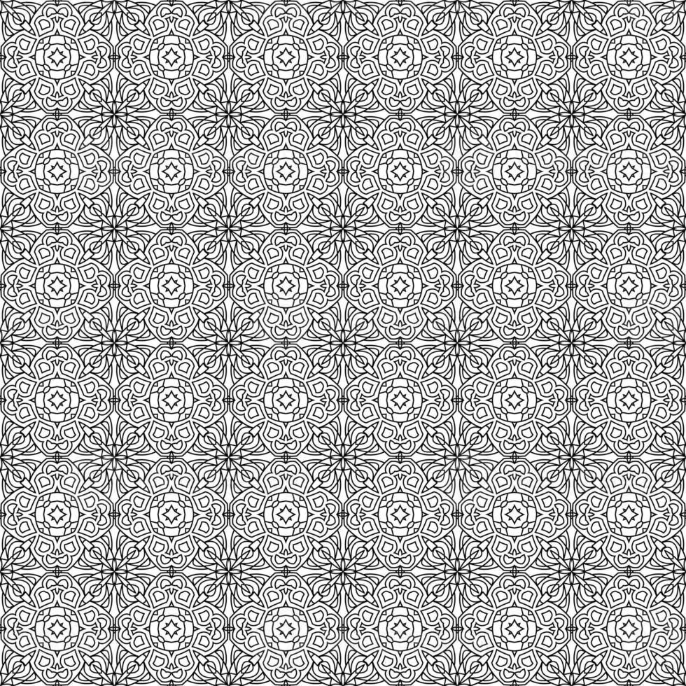 Classic batik seamless pattern background geometric mandala wallpaper. elegant traditional floral motif photo