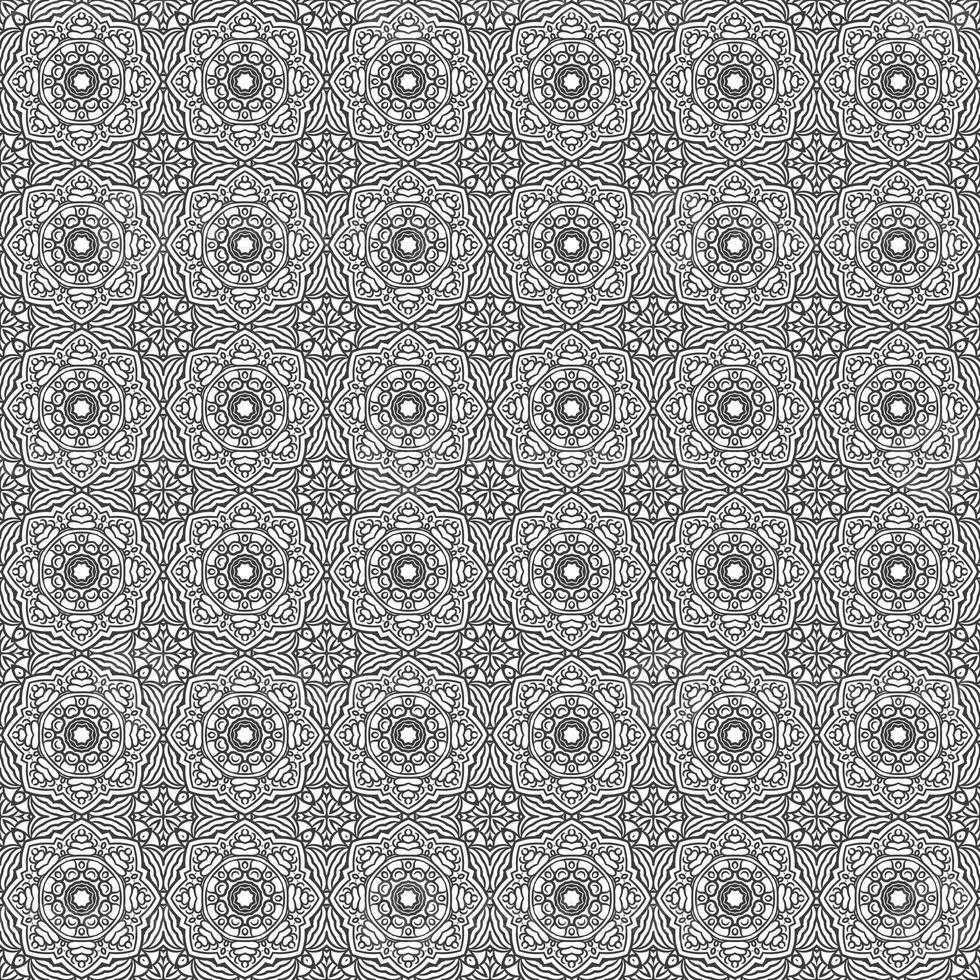 Classic batik seamless pattern background geometric mandala wallpaper. elegant traditional floral motif photo