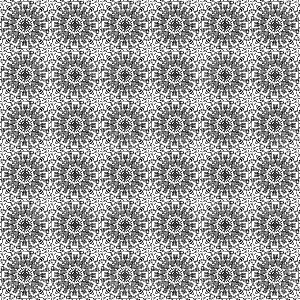 Classic batik seamless pattern background geometric mandala wallpaper. elegant traditional floral motif photo