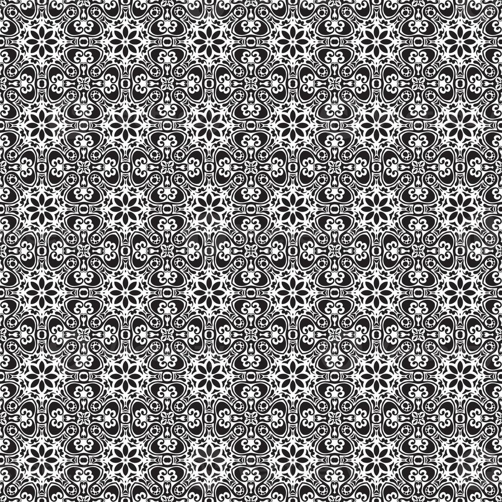 Classic batik seamless pattern background geometric mandala wallpaper. elegant traditional floral motif photo