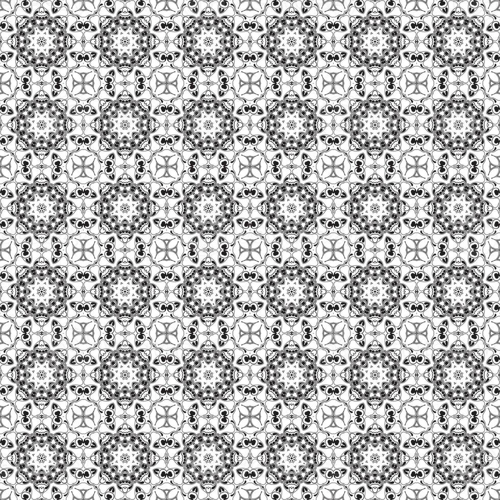 Classic batik seamless pattern background geometric mandala wallpaper. elegant traditional floral motif photo