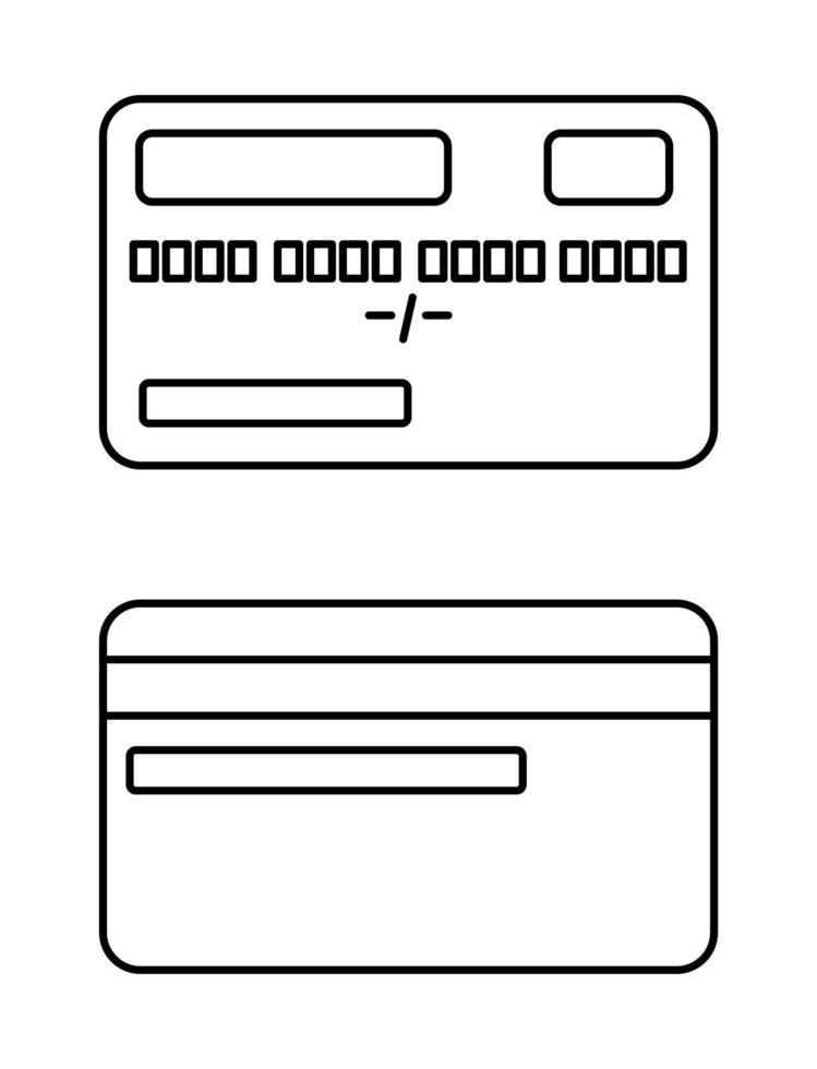 Credit card icon. Credit card payment symbol, vector illustration on a white background