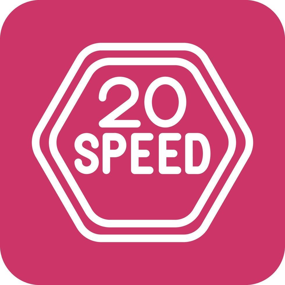 20 velocidad límite icono vector diseño