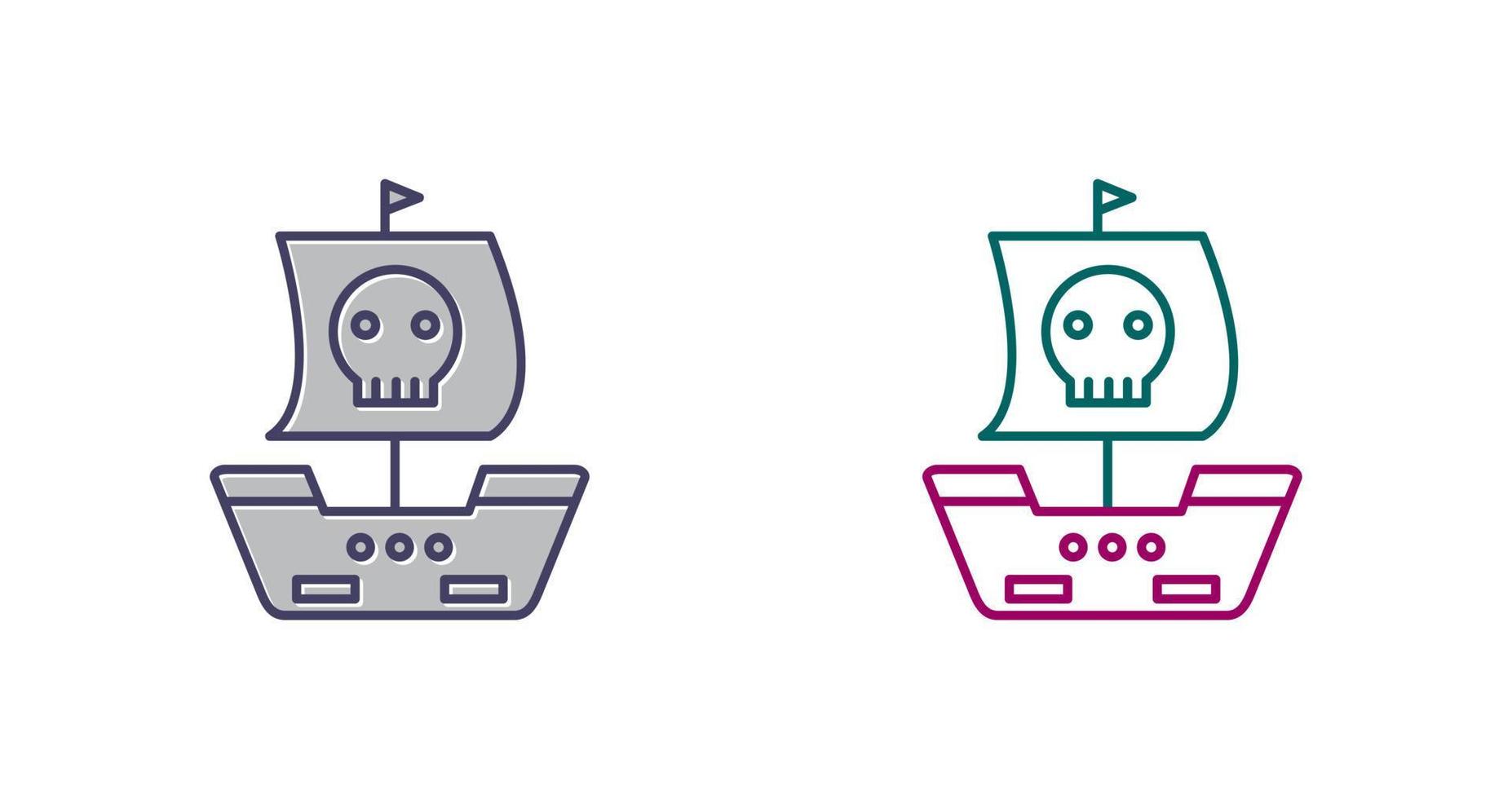 Pirate Ship Vector Icon
