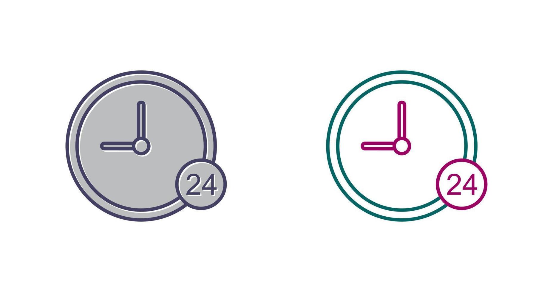 24 Hour Service Vector Icon