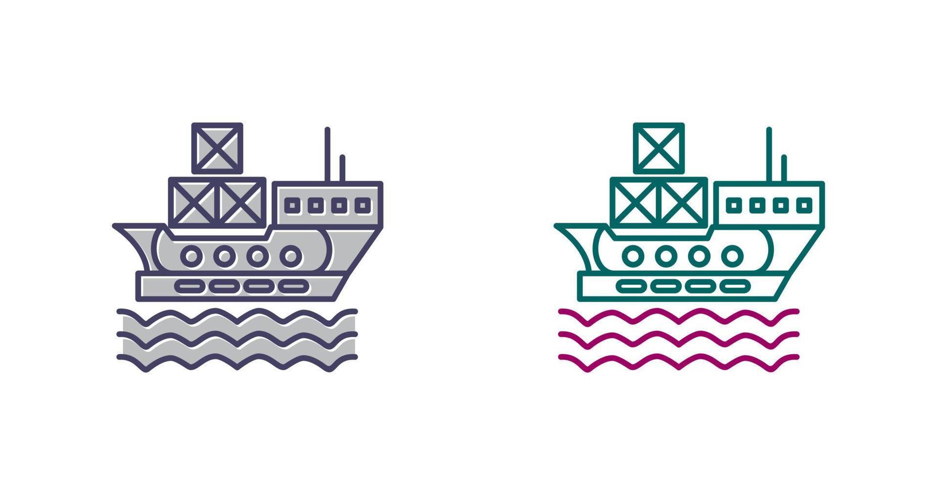 Delivery via Shipping Vector Icon