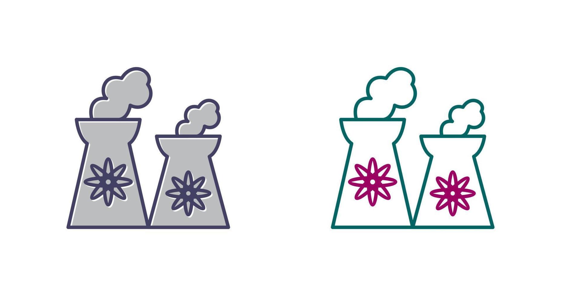 Nuclear Plant Vector Icon