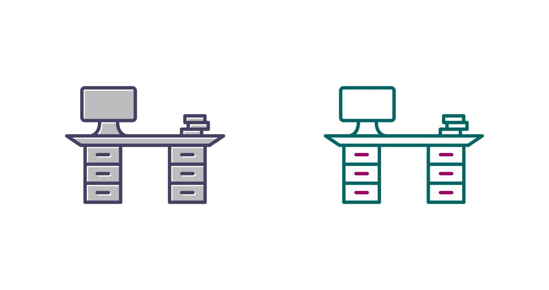 Working Desk Vector Icon