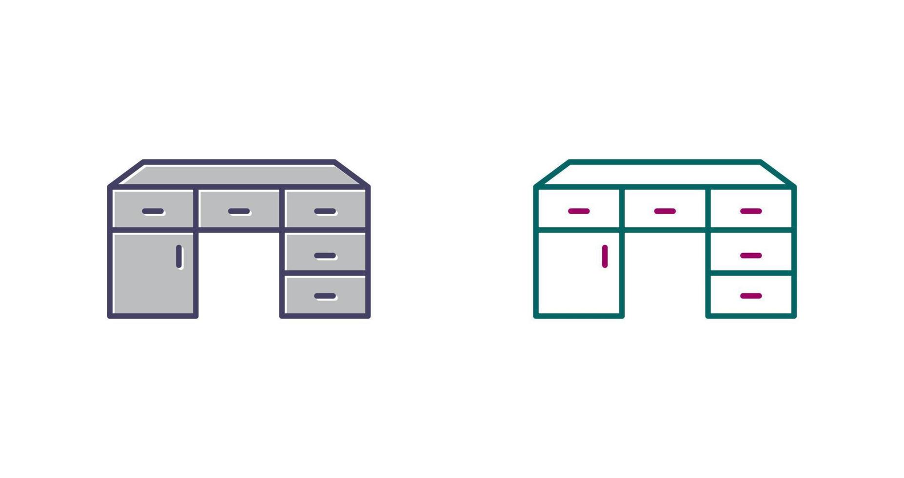 Table with Drawers Vector Icon