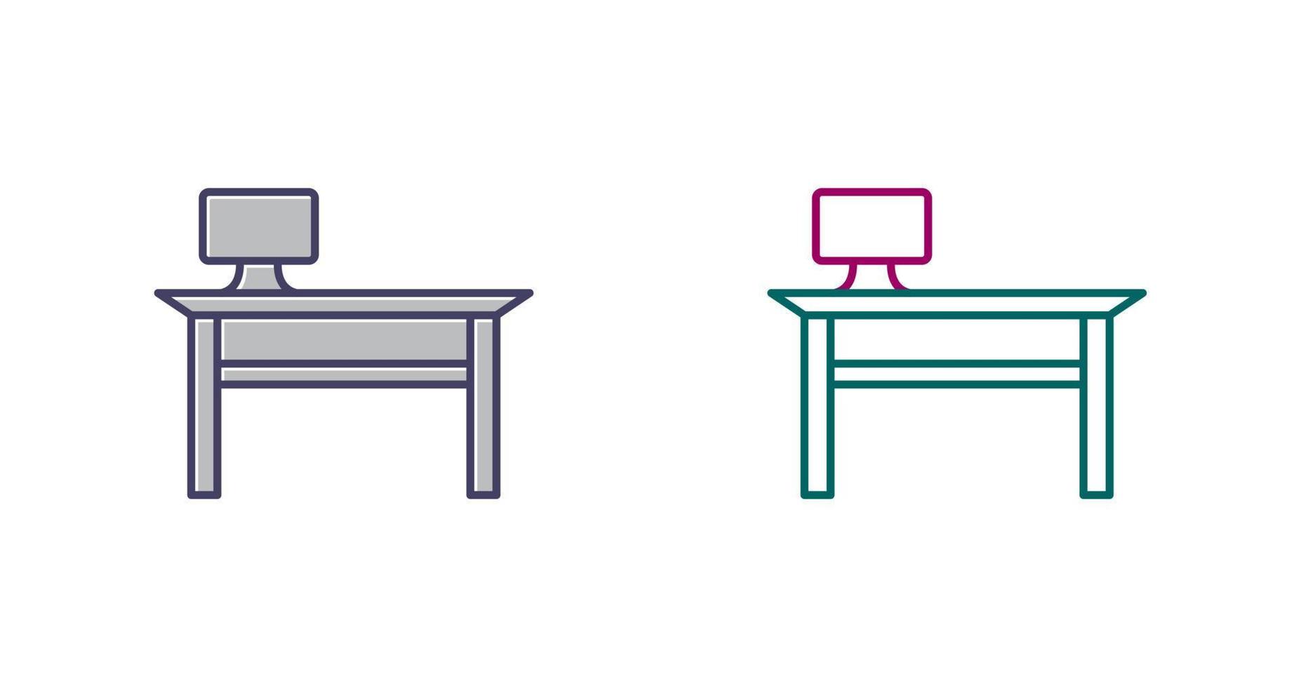 Office Desk Vector Icon