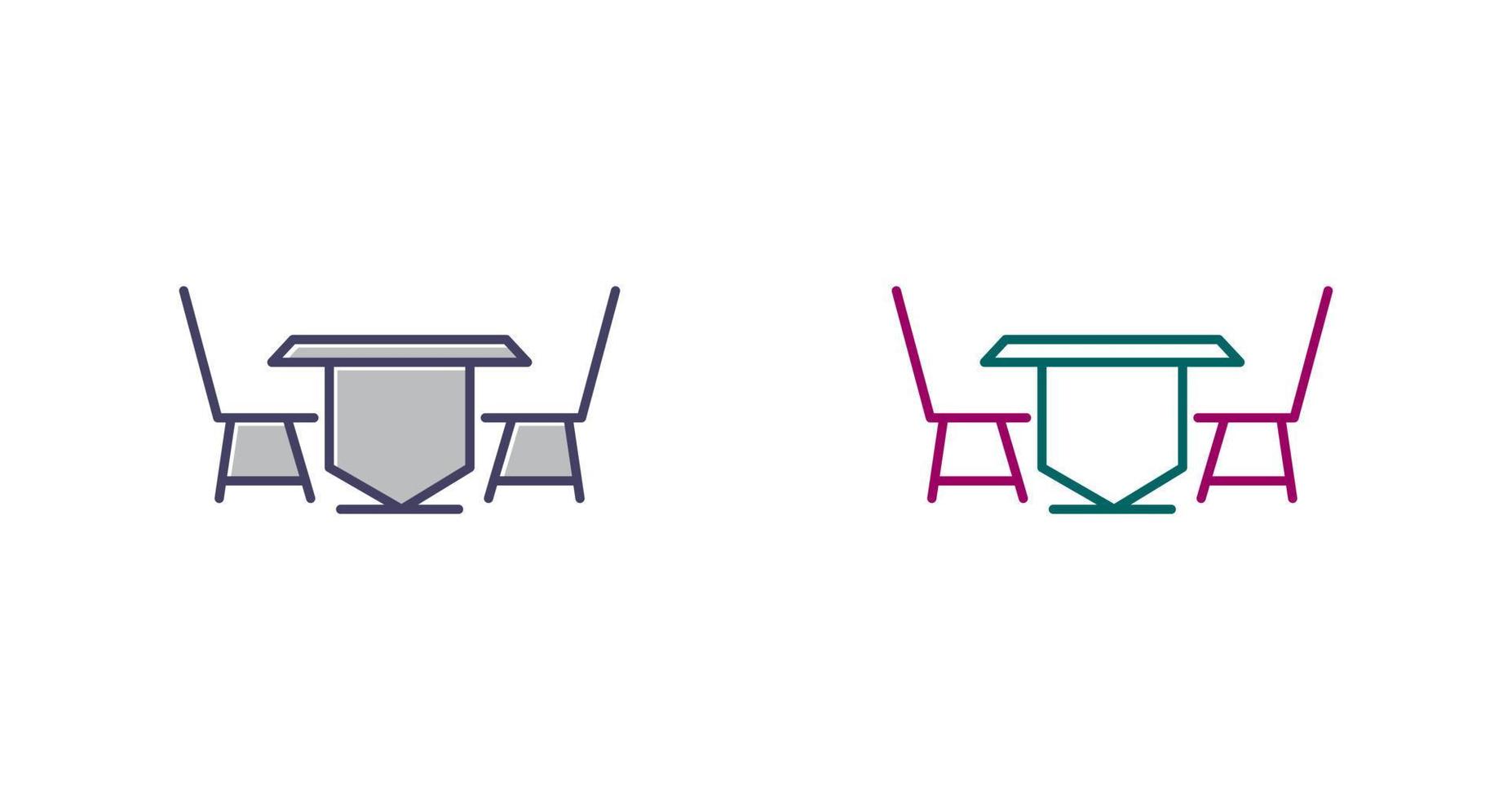 Lunch Table Vector Icon