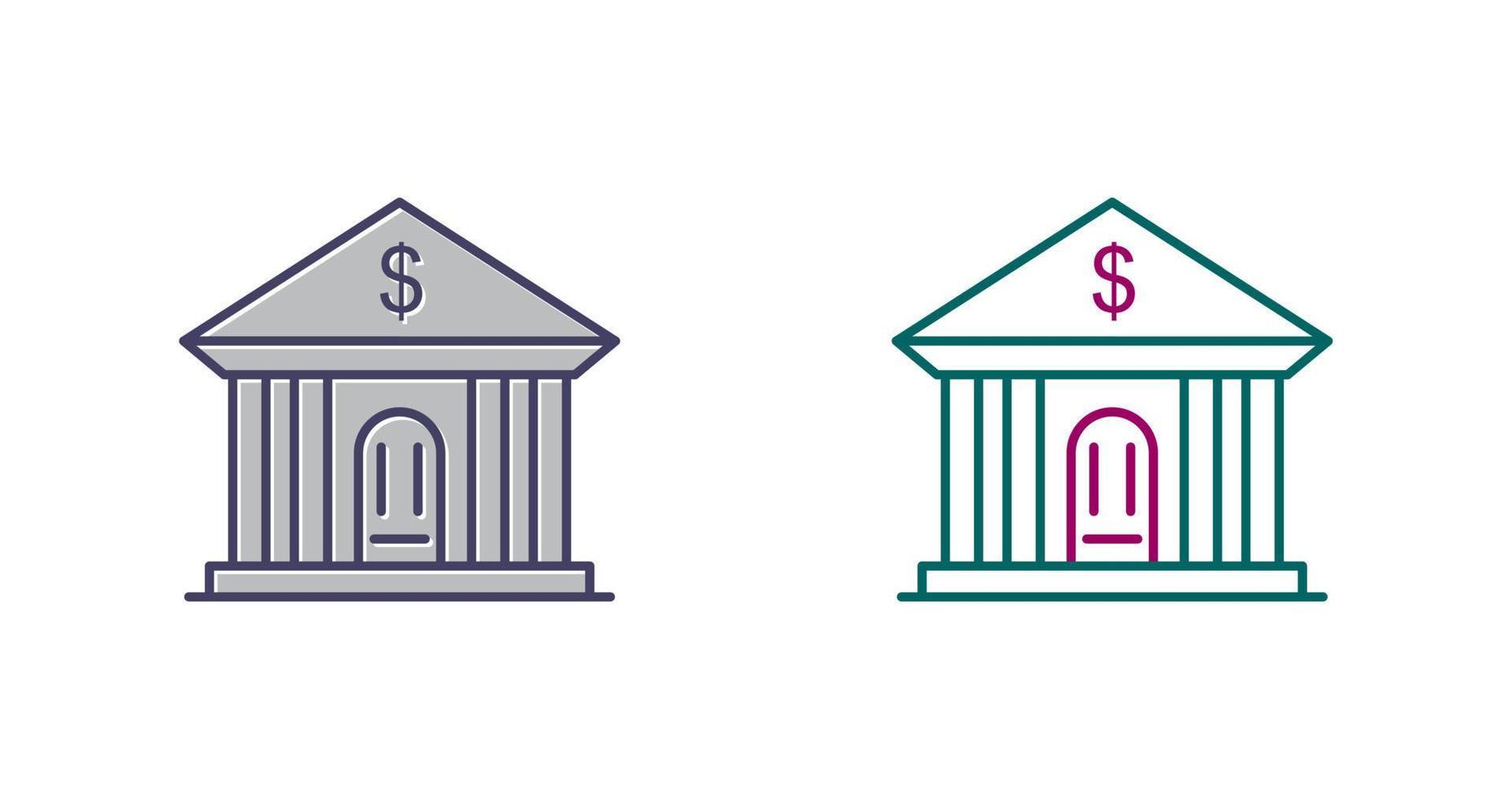 Bank Building Vector Icon