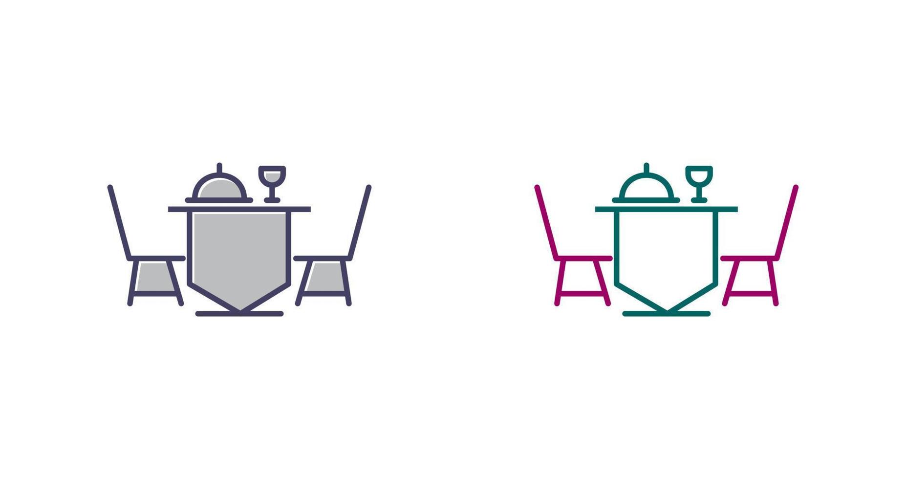 Dinner Table Vector Icon
