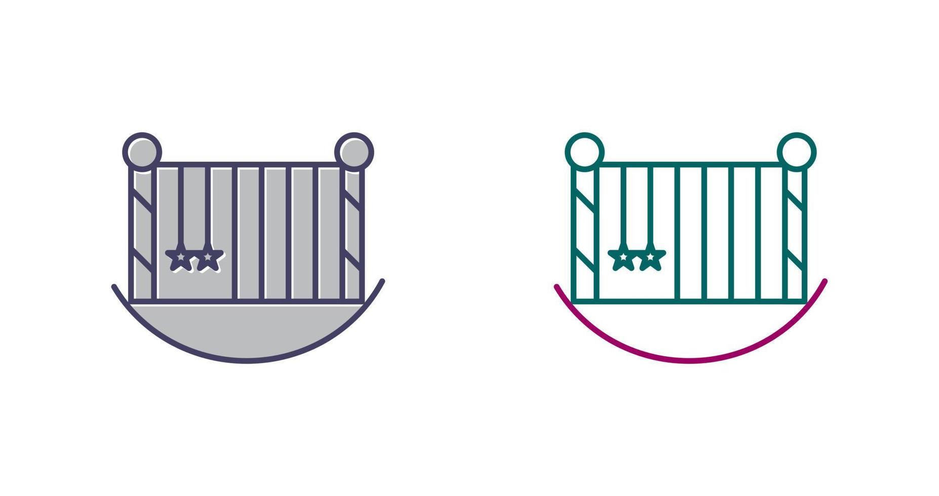 Baby Cot Vector Icon