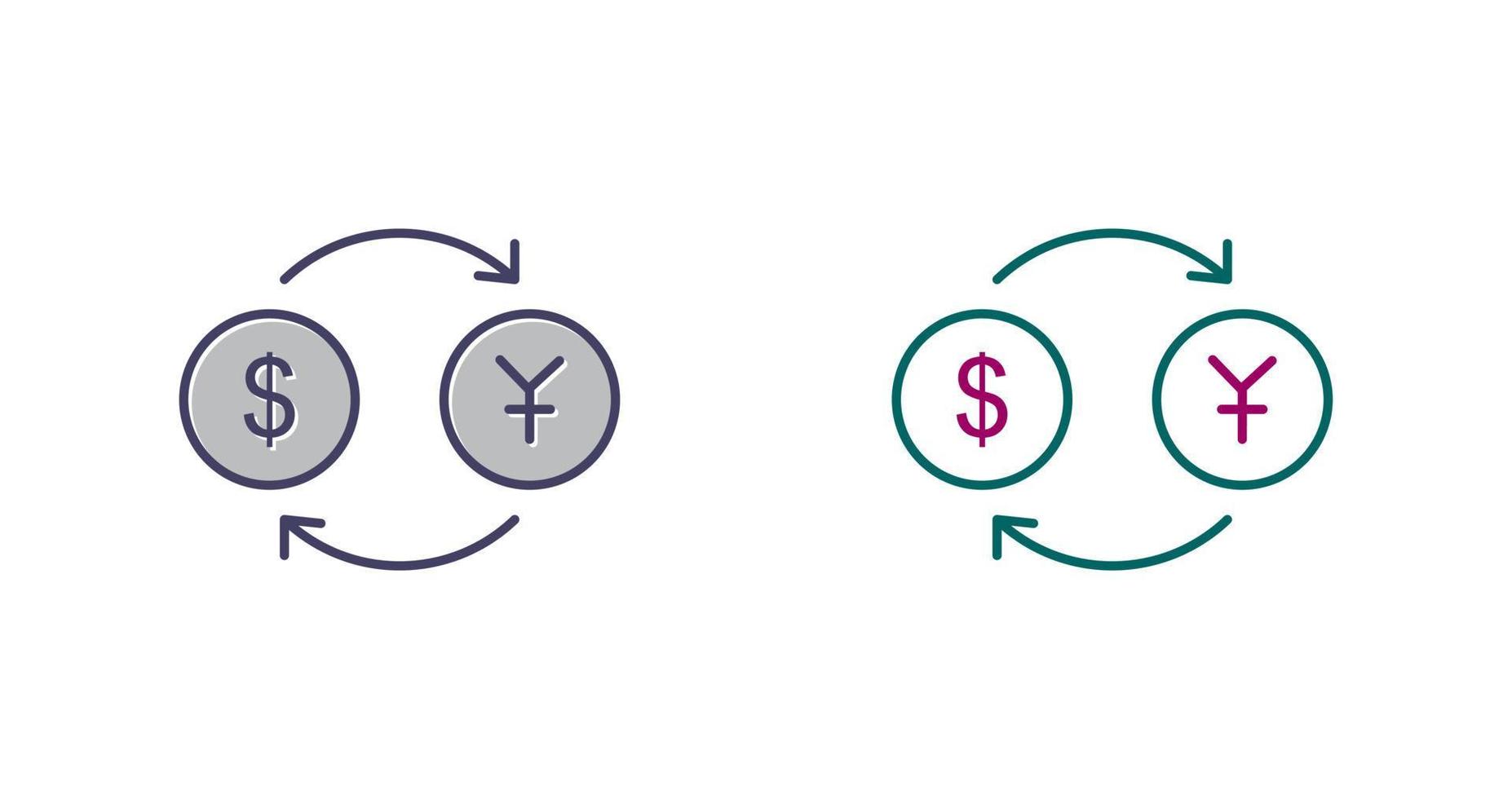 Dollar to Yen Vector Icon