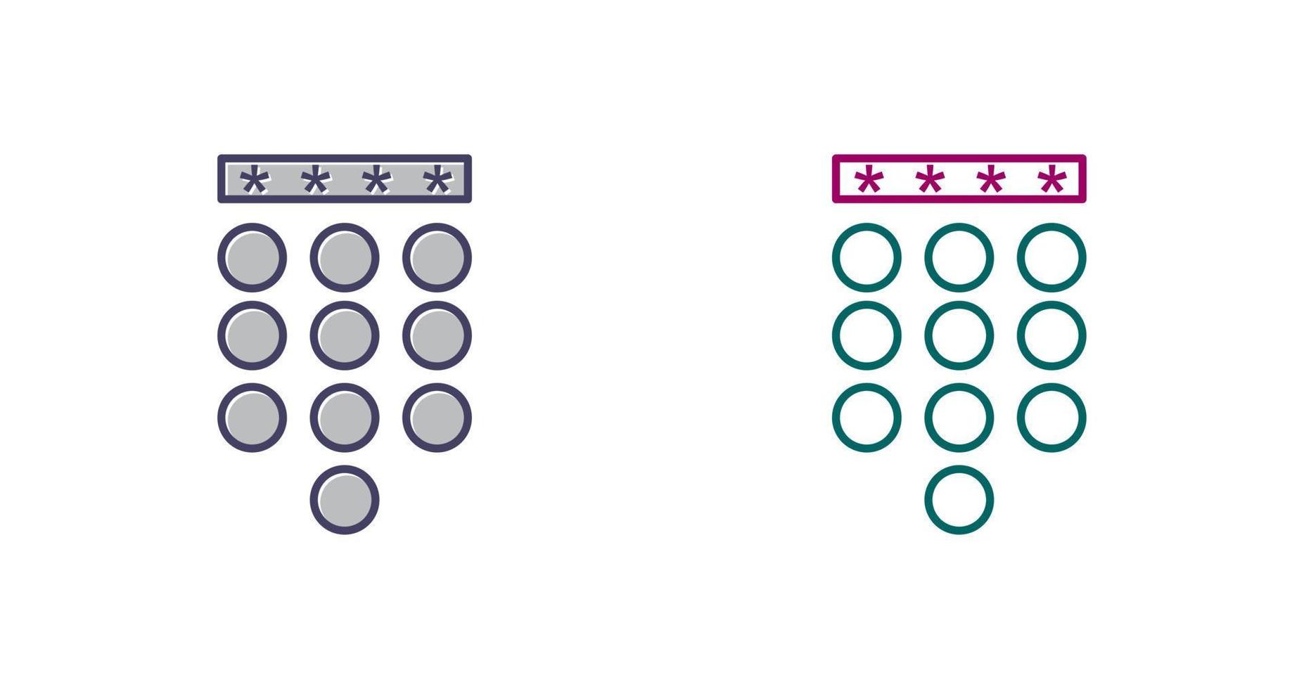 Passcode Lock Vector Icon