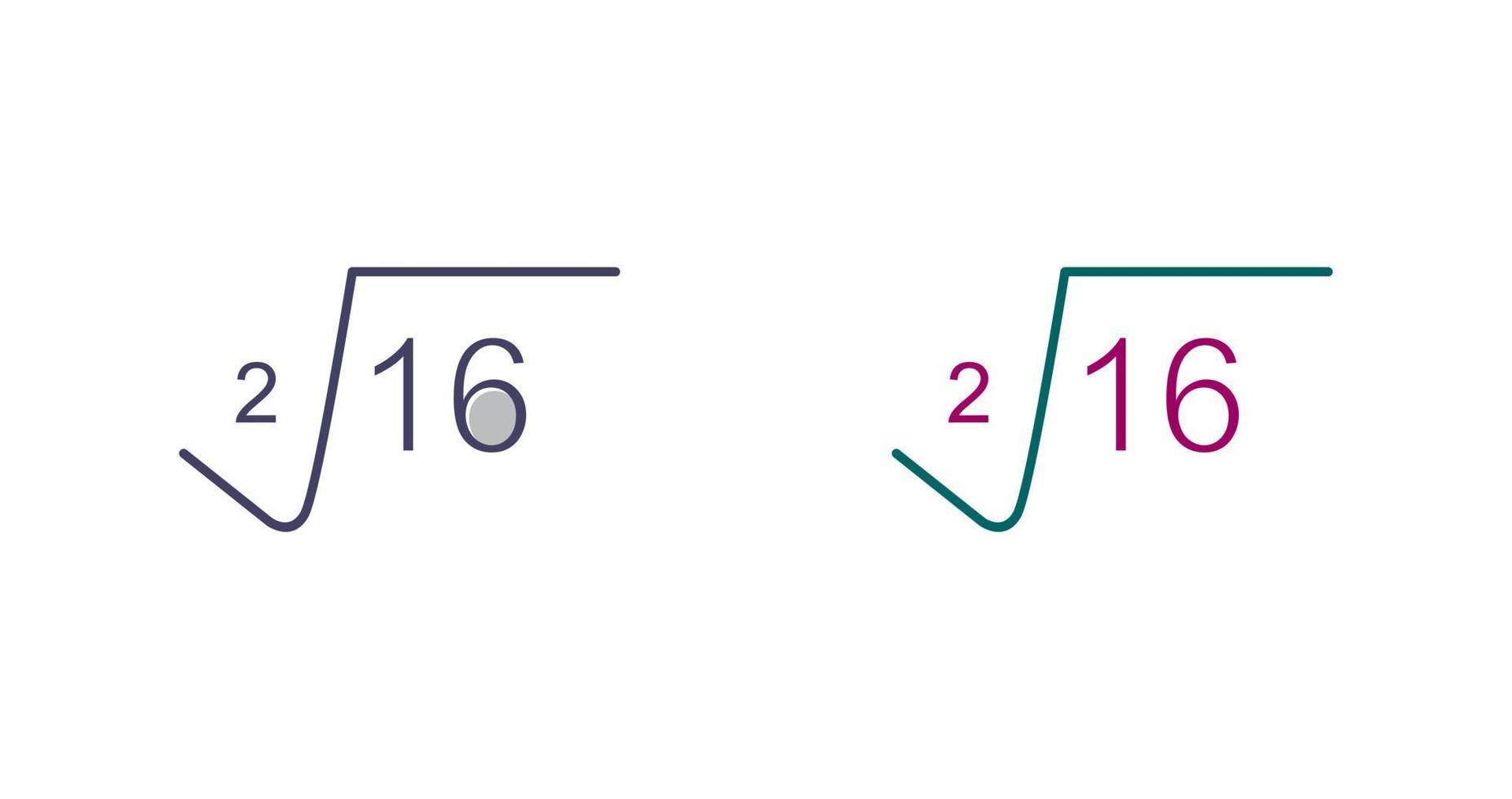 Square Root Vector Icon