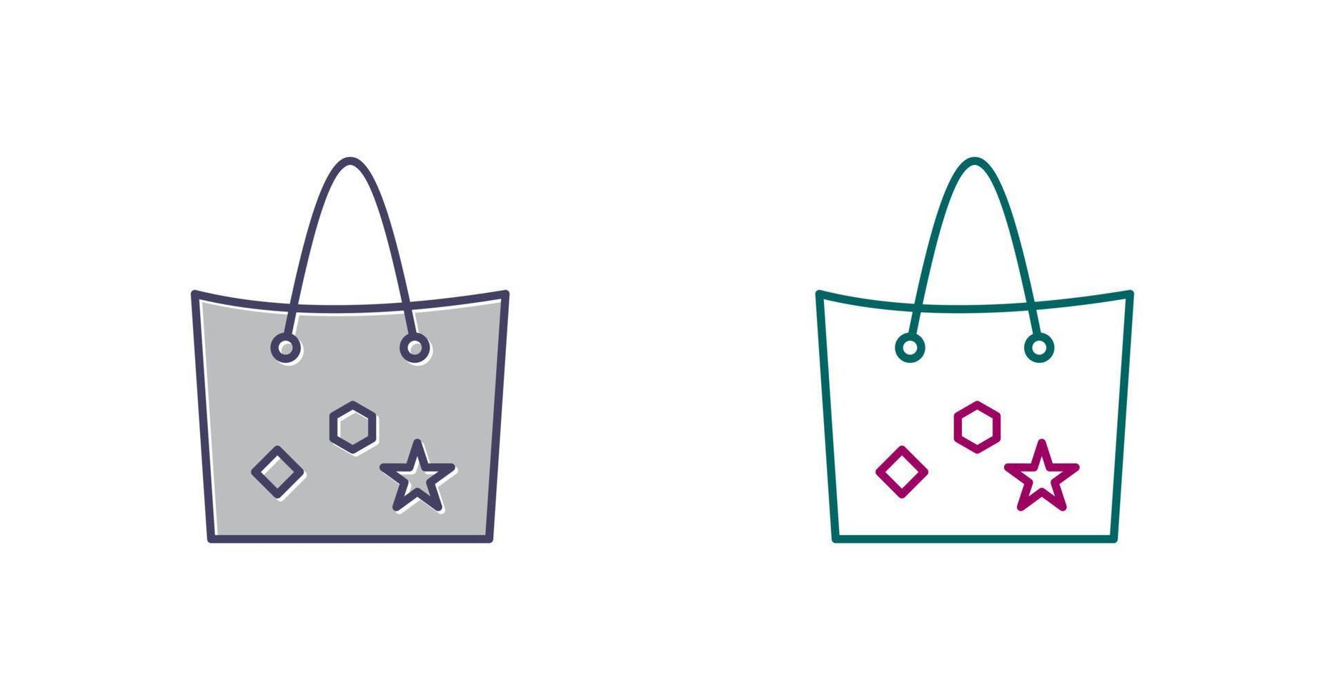 Bag with Tags Vector Icon