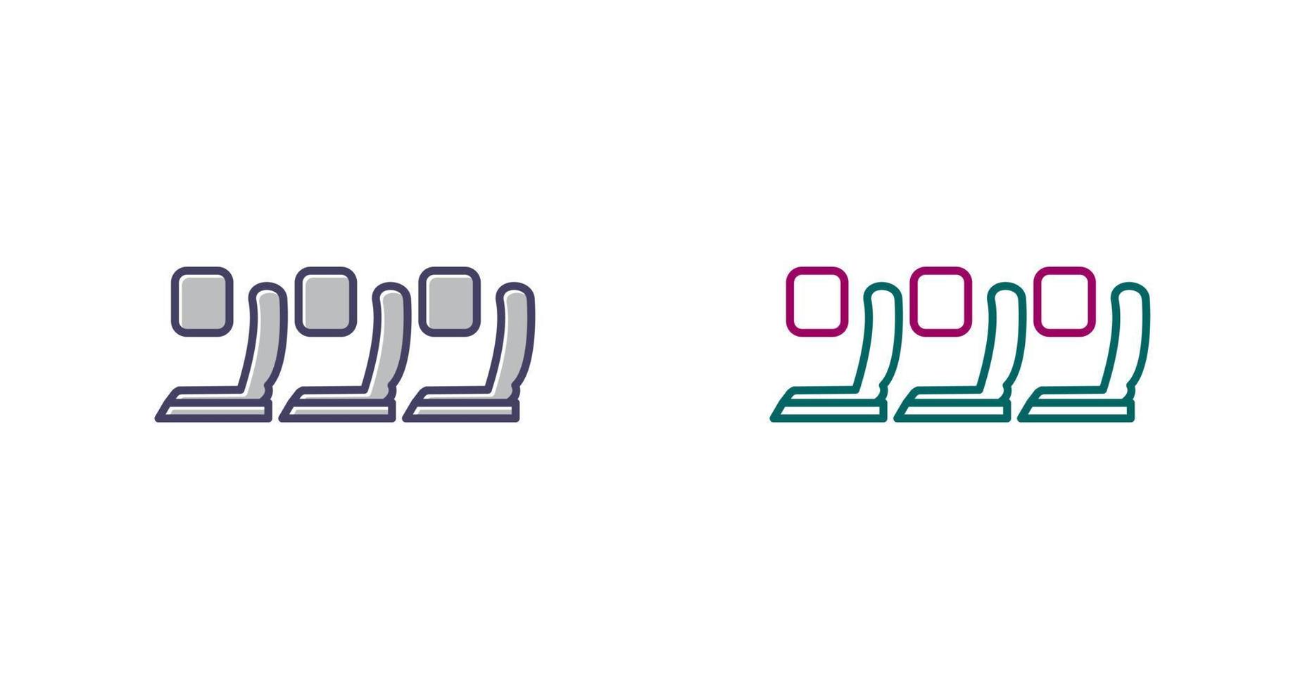 Seats in Plane Vector Icon