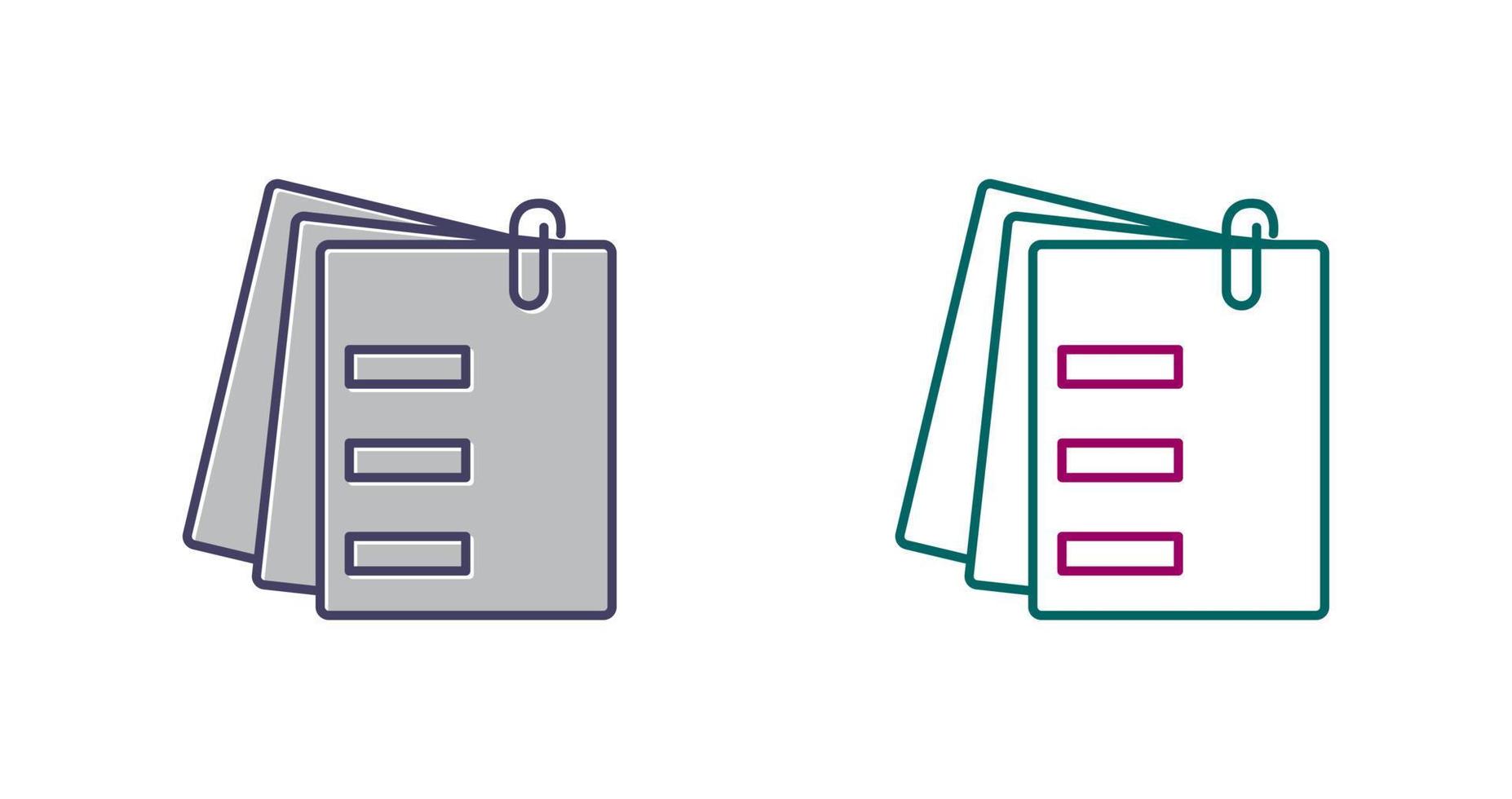 Attached Documents Vector Icon