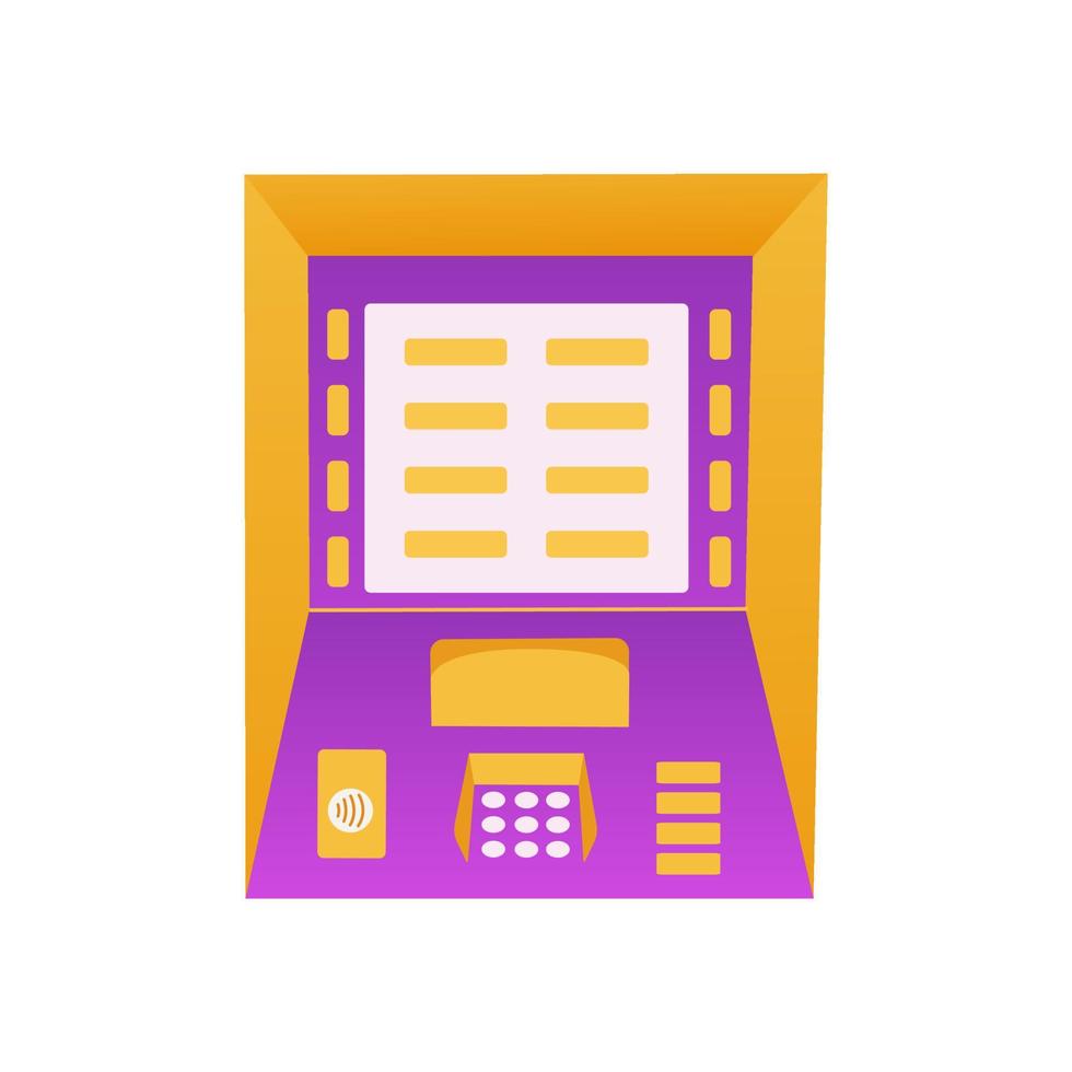 ATM, terminal for depositing and withdrawing cash vector