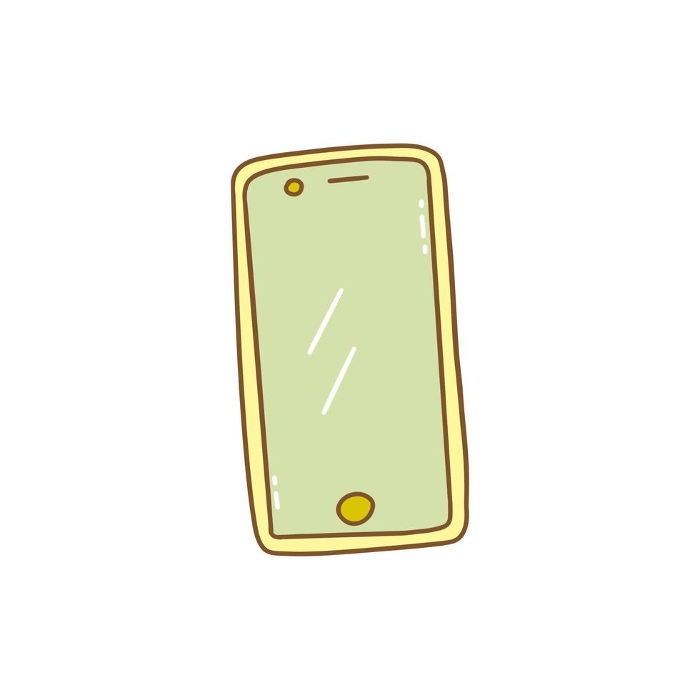Mobile phone, stylish smartphone on white background. Vector