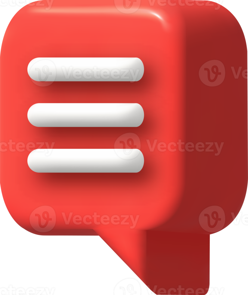 speech bubble 3d icon, illustration, communication dialog bubble. png