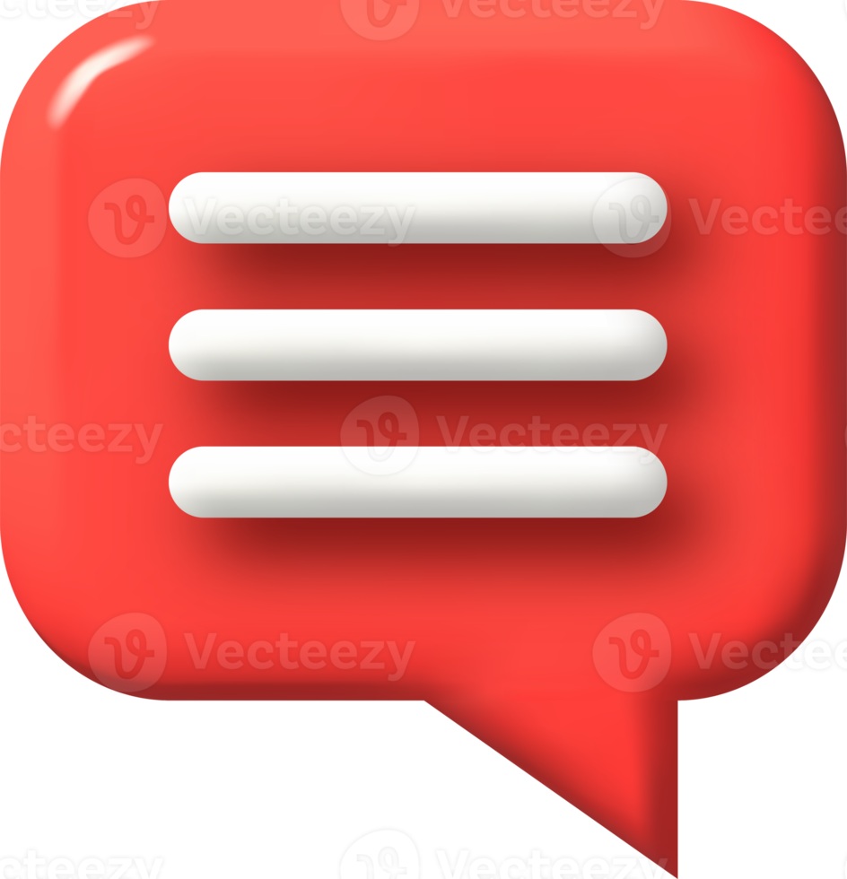 speech bubble 3d icon, illustration, communication dialog bubble. png